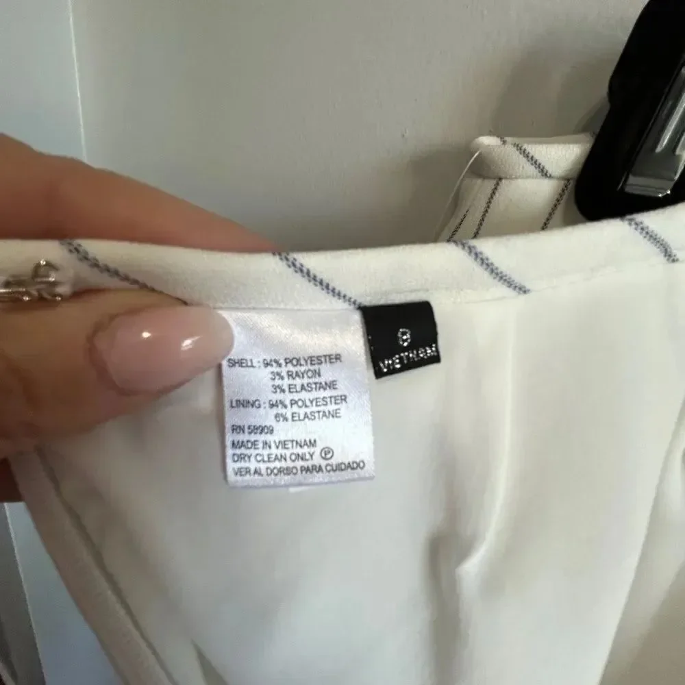 Preston & York Cream Pleated Pencil Skirt